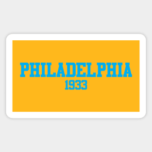 Philadelphia 1933 (Throwback) Sticker